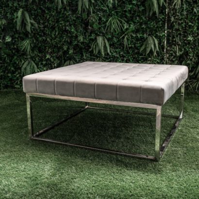 Banqueta Melcet cuadrada gris