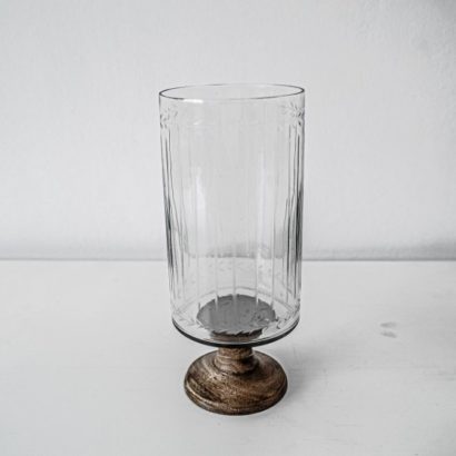 Brisero cristal cortado pie madera