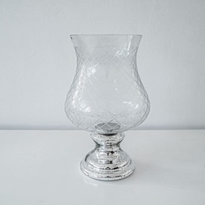 Brisero cristal cortado sirena pie plata