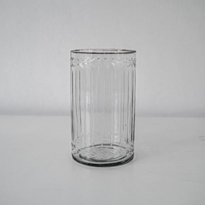 Cilindro cristal cortado orilla dorada