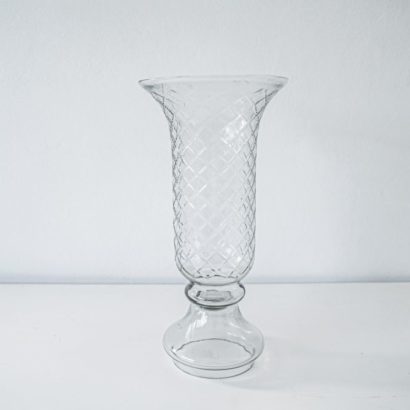 Jarrón cristal cortado diamante