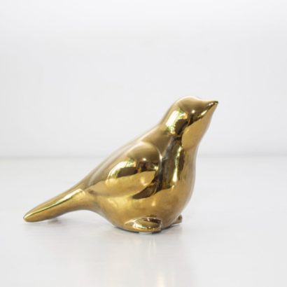 Pajarito porcelana dorado