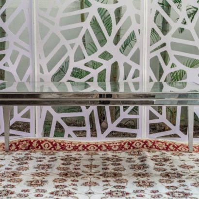 Mesa espejo rectangular