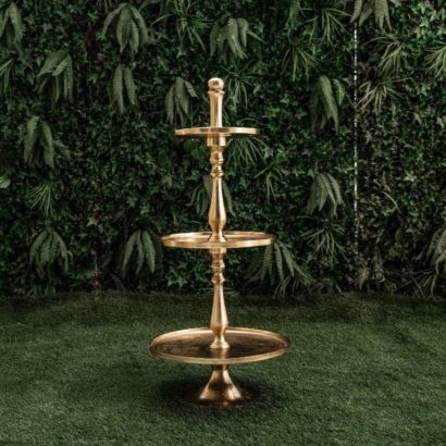 Estante multiuso dorado varios niveles