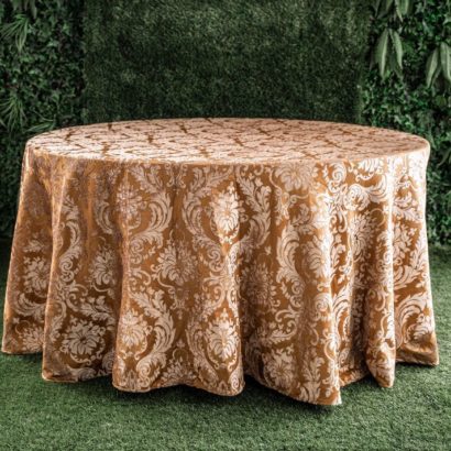 Mantel arabesco dorado 60"