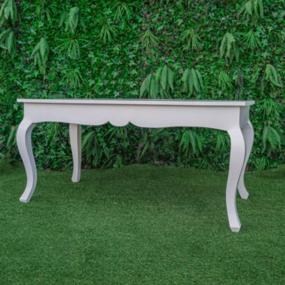Mesa Luis XV blanca