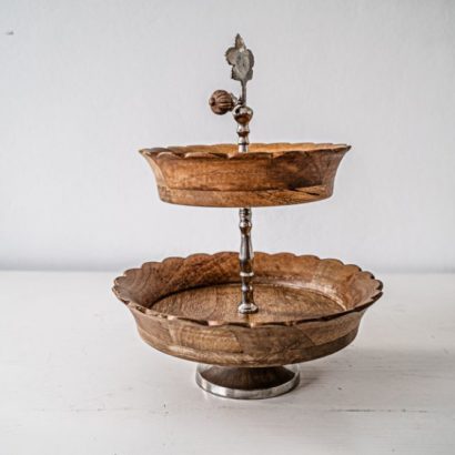 Porta postre otoñal madera