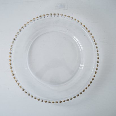 Plato base collar dorado