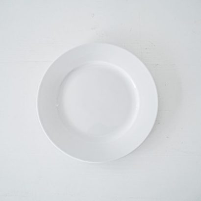 Plato postre blanco